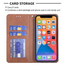 Rhombus Texture Horizontal Flip Magnetic Leather Case with Holder & Card Slots For iPhone 13(Brown)