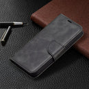 For iPhone 13 Retro Lambskin Texture Pure Color Horizontal Flip PU Leather Case, with Holder & Card Slots & Wallet & Lanyard(Black)