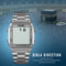 SKMEI 1763 Qibla Calendar Timing Multifunctional LED Digital Display Stainless Steel Strap Luminous Electronic Watch(Silver and White)
