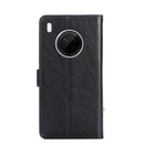 For Huawei Y9a Zipper Bag PU + TPU Horizontal Flip Leather Case with Holder & Card Slot & Wallet & Lanyard(Black)