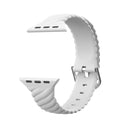 Solid Color Twist Silicone Watch Band For Apple Watch Series 7 41mm / 6 & SE & 5 & 4 40mm / 3 & 2 & 1 38mm(White)