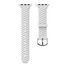 Solid Color Twist Silicone Watch Band For Apple Watch Series 7 41mm / 6 & SE & 5 & 4 40mm / 3 & 2 & 1 38mm(White)