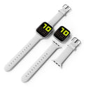 Solid Color Twist Silicone Watch Band For Apple Watch Series 7 41mm / 6 & SE & 5 & 4 40mm / 3 & 2 & 1 38mm(White)
