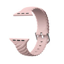 Solid Color Twist Silicone Watch Band For Apple Watch Series 7 41mm / 6 & SE & 5 & 4 40mm / 3 & 2 & 1 38mm(Pink)