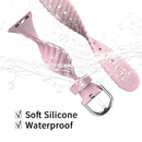 Solid Color Twist Silicone Watch Band For Apple Watch Series 7 41mm / 6 & SE & 5 & 4 40mm / 3 & 2 & 1 38mm(Pink)