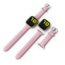 Solid Color Twist Silicone Watch Band For Apple Watch Series 7 41mm / 6 & SE & 5 & 4 40mm / 3 & 2 & 1 38mm(Pink)