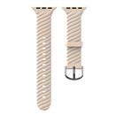 Solid Color Twist Silicone Watch Band For Apple Watch Series 7 41mm / 6 & SE & 5 & 4 40mm / 3 & 2 & 1 38mm(Pink Sand)