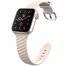 Solid Color Twist Silicone Watch Band For Apple Watch Series 7 41mm / 6 & SE & 5 & 4 40mm / 3 & 2 & 1 38mm(Pink Sand)
