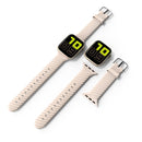 Solid Color Twist Silicone Watch Band For Apple Watch Series 7 41mm / 6 & SE & 5 & 4 40mm / 3 & 2 & 1 38mm(Pink Sand)