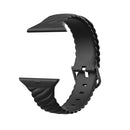 Solid Color Twist Silicone Watch Band For Apple Watch Series 7 41mm / 6 & SE & 5 & 4 40mm / 3 & 2 & 1 38mm(Black)