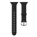 Solid Color Twist Silicone Watch Band For Apple Watch Series 7 41mm / 6 & SE & 5 & 4 40mm / 3 & 2 & 1 38mm(Black)