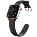Solid Color Twist Silicone Watch Band For Apple Watch Series 7 41mm / 6 & SE & 5 & 4 40mm / 3 & 2 & 1 38mm(Black)