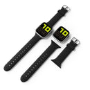 Solid Color Twist Silicone Watch Band For Apple Watch Series 7 41mm / 6 & SE & 5 & 4 40mm / 3 & 2 & 1 38mm(Black)
