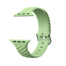 Solid Color Twist Silicone Watch Band For Apple Watch Series 7 41mm / 6 & SE & 5 & 4 40mm / 3 & 2 & 1 38mm(Yellow Green)