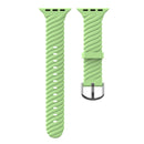 Solid Color Twist Silicone Watch Band For Apple Watch Series 7 41mm / 6 & SE & 5 & 4 40mm / 3 & 2 & 1 38mm(Yellow Green)