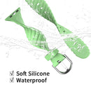 Solid Color Twist Silicone Watch Band For Apple Watch Series 7 41mm / 6 & SE & 5 & 4 40mm / 3 & 2 & 1 38mm(Yellow Green)