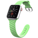 Solid Color Twist Silicone Watch Band For Apple Watch Series 7 41mm / 6 & SE & 5 & 4 40mm / 3 & 2 & 1 38mm(Yellow Green)
