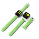 Solid Color Twist Silicone Watch Band For Apple Watch Series 7 41mm / 6 & SE & 5 & 4 40mm / 3 & 2 & 1 38mm(Yellow Green)