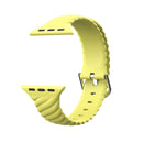 Solid Color Twist Silicone Watch Band For Apple Watch Series 7 41mm / 6 & SE & 5 & 4 40mm / 3 & 2 & 1 38mm(Yellow)