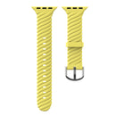 Solid Color Twist Silicone Watch Band For Apple Watch Series 7 41mm / 6 & SE & 5 & 4 40mm / 3 & 2 & 1 38mm(Yellow)
