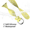 Solid Color Twist Silicone Watch Band For Apple Watch Series 7 41mm / 6 & SE & 5 & 4 40mm / 3 & 2 & 1 38mm(Yellow)