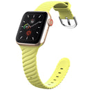 Solid Color Twist Silicone Watch Band For Apple Watch Series 7 41mm / 6 & SE & 5 & 4 40mm / 3 & 2 & 1 38mm(Yellow)