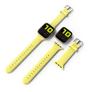 Solid Color Twist Silicone Watch Band For Apple Watch Series 7 41mm / 6 & SE & 5 & 4 40mm / 3 & 2 & 1 38mm(Yellow)