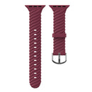 Solid Color Twist Silicone Watch Band For Apple Watch Series 7 41mm / 6 & SE & 5 & 4 40mm / 3 & 2 & 1 38mm(Wine Red)