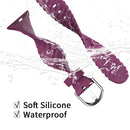 Solid Color Twist Silicone Watch Band For Apple Watch Series 7 41mm / 6 & SE & 5 & 4 40mm / 3 & 2 & 1 38mm(Wine Red)