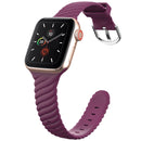 Solid Color Twist Silicone Watch Band For Apple Watch Series 7 41mm / 6 & SE & 5 & 4 40mm / 3 & 2 & 1 38mm(Wine Red)