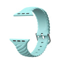 Solid Color Twist Silicone Watch Band For Apple Watch Series 7 41mm / 6 & SE & 5 & 4 40mm / 3 & 2 & 1 38mm(Blue)