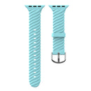 Solid Color Twist Silicone Watch Band For Apple Watch Series 7 41mm / 6 & SE & 5 & 4 40mm / 3 & 2 & 1 38mm(Blue)