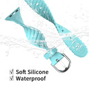 Solid Color Twist Silicone Watch Band For Apple Watch Series 7 41mm / 6 & SE & 5 & 4 40mm / 3 & 2 & 1 38mm(Blue)