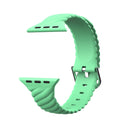 Solid Color Twist Silicone Watch Band For Apple Watch Series 7 41mm / 6 & SE & 5 & 4 40mm / 3 & 2 & 1 38mm(Green)