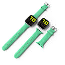 Solid Color Twist Silicone Watch Band For Apple Watch Series 7 41mm / 6 & SE & 5 & 4 40mm / 3 & 2 & 1 38mm(Green)