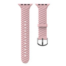 Solid Color Twist Silicone Watch Band For Apple Watch Series 7 45mm / 6 & SE & 5 & 4 44mm / 3 & 2 & 1 42mm(Pink)