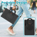 For Samsung Galaxy Tab S8+ / Tab S8 Plus / Tab S7 FE / Tab S7+/S7 FE 12.4 inch T970 Shockproof TPU + PC Protective Case with 360 Degree Rotation Foldable Handle Grip Holder & Pen Slot(Black)