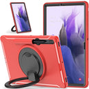 For Samsung Galaxy Tab S8+ / Tab S8 Plus / Tab S7 FE / Tab S7+/S7 FE 12.4 inch T970 Shockproof TPU + PC Protective Case with 360 Degree Rotation Foldable Handle Grip Holder & Pen Slot(Red)