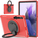 For Samsung Galaxy Tab S8+ / Tab S8 Plus / Tab S7 FE / Tab S7+/S7 FE 12.4 inch T970 Shockproof TPU + PC Protective Case with 360 Degree Rotation Foldable Handle Grip Holder & Pen Slot(Red)