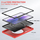 For Samsung Galaxy Tab S8+ / Tab S8 Plus / Tab S7 FE / Tab S7+/S7 FE 12.4 inch T970 Shockproof TPU + PC Protective Case with 360 Degree Rotation Foldable Handle Grip Holder & Pen Slot(Red)
