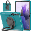 For Samsung Galaxy Tab S8+ / Tab S8 Plus / Tab S7 FE / Tab S7+/S7 FE 12.4 inch T970 Shockproof TPU + PC Protective Case with 360 Degree Rotation Foldable Handle Grip Holder & Pen Slot(Blue)