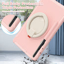 For Samsung Galaxy Tab S8+ / Tab S8 Plus / Tab S7 FE / Tab S7+/S7 FE 12.4 inch T970 Shockproof TPU + PC Protective Case with 360 Degree Rotation Foldable Handle Grip Holder & Pen Slot(Cherry Blossoms Pink)