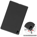 For Huawei MatePad Pro 12.6 2021 Custer Texture Horizontal Flip Leather Case with Three-folding Holder & Sleep / Wake-up Function(Black)