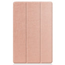 For Huawei MatePad Pro 12.6 2021 Custer Texture Horizontal Flip Leather Case with Three-folding Holder & Sleep / Wake-up Function(Rose Gold)