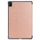 For Huawei MatePad Pro 12.6 2021 Custer Texture Horizontal Flip Leather Case with Three-folding Holder & Sleep / Wake-up Function(Rose Gold)
