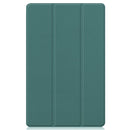 For Huawei MatePad Pro 12.6 2021 Custer Texture Horizontal Flip Leather Case with Three-folding Holder & Sleep / Wake-up Function(Dark Green)