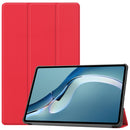 For Huawei MatePad Pro 12.6 2021 Custer Texture Horizontal Flip Leather Case with Three-folding Holder & Sleep / Wake-up Function(Red)