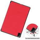 For Huawei MatePad Pro 12.6 2021 Custer Texture Horizontal Flip Leather Case with Three-folding Holder & Sleep / Wake-up Function(Red)