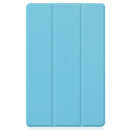 For Huawei MatePad Pro 12.6 2021 Custer Texture Horizontal Flip Leather Case with Three-folding Holder & Sleep / Wake-up Function(Sky Blue)