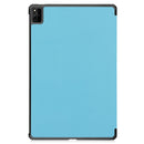For Huawei MatePad Pro 12.6 2021 Custer Texture Horizontal Flip Leather Case with Three-folding Holder & Sleep / Wake-up Function(Sky Blue)
